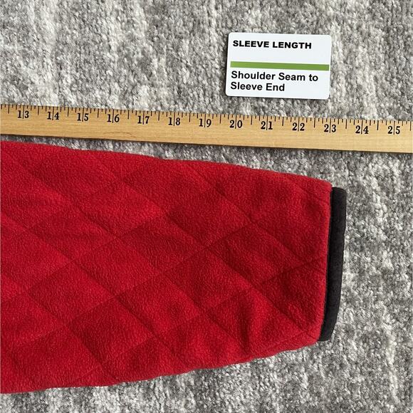 Tommy Hilfiger Red Quilted Jacket Women's Size M Full Zip with Pockets - Picture 13 of 14